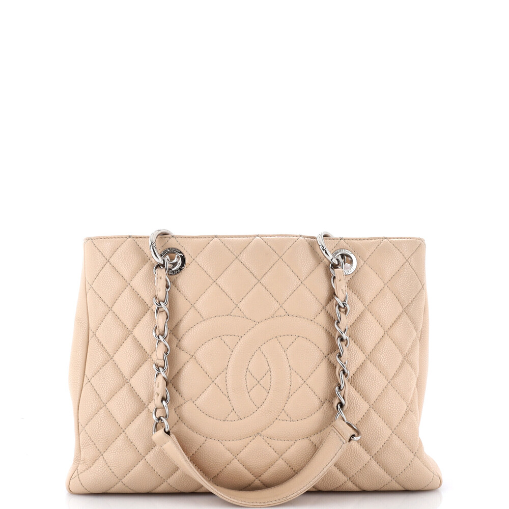 Chanel Medium Timeless CC Shopping Tote Quilted Caviar